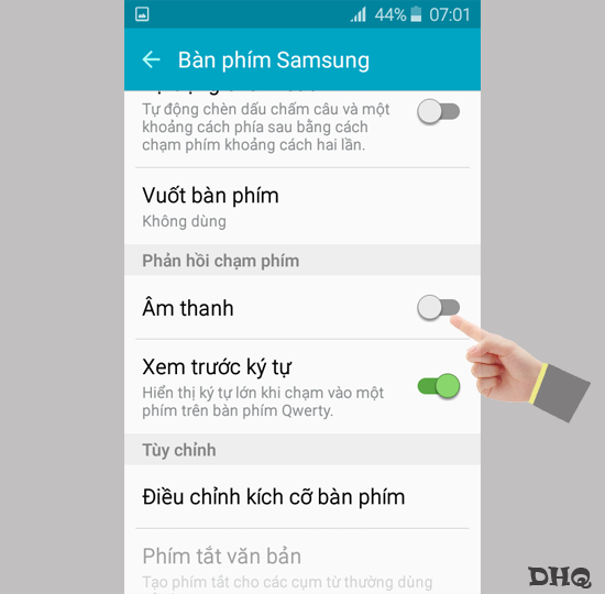 Chọn tắt âm thanh